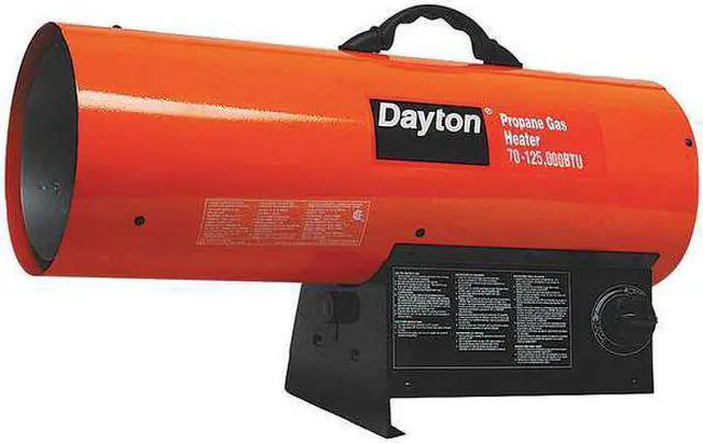 Main image of DAYTON 3VE57 Portable Gas Torpedo Heater, Liquid Propane, Continuous Spark, 11
