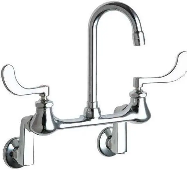 Main image of CHICAGO FAUCETS 631-E35RABCP Manual, 3" to 13" Mount, Commercial 2 Hole
