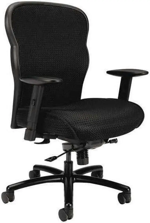 Alt view image 3 of 9 - HON Company Wave Mesh Big and Tall Chair Supports up to 450 lbs. Black