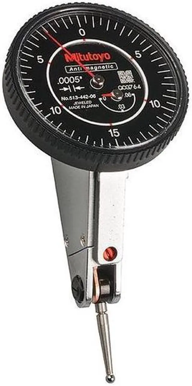Main image of MITUTOYO 513-442-16A Dial Test Indicator,3/8" Dial Size,White