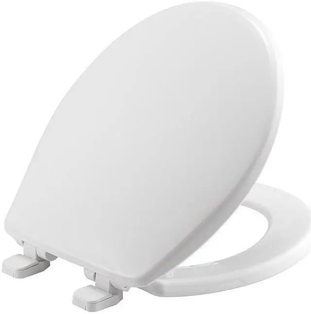 Alt view image 2 of 3 - BEMIS 730SL 000 Toilet Seat, With Cover, Plastic, Round, White
