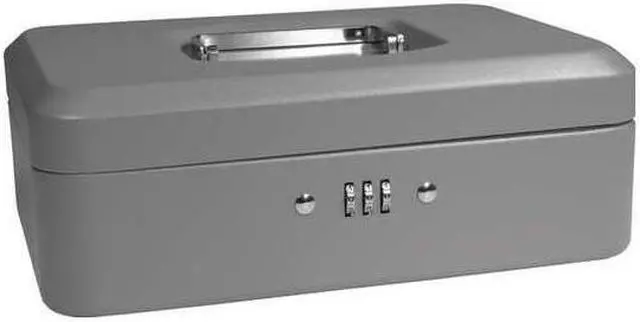Main image of 10 Inch Gray Cash Box with Combination Lock