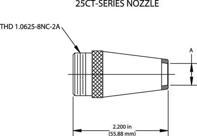 Main image of Nozzle, Bore 3/4 In, Series 25, PK2