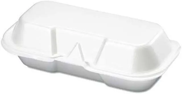 Alt view image 2 of 2 - Genpak 21100 Foam Hot Dog Container, 7 3/8 x 3 9/16 x 2 1/4, White, 125/Bag, 4 Bags/Carton, 1 Carton