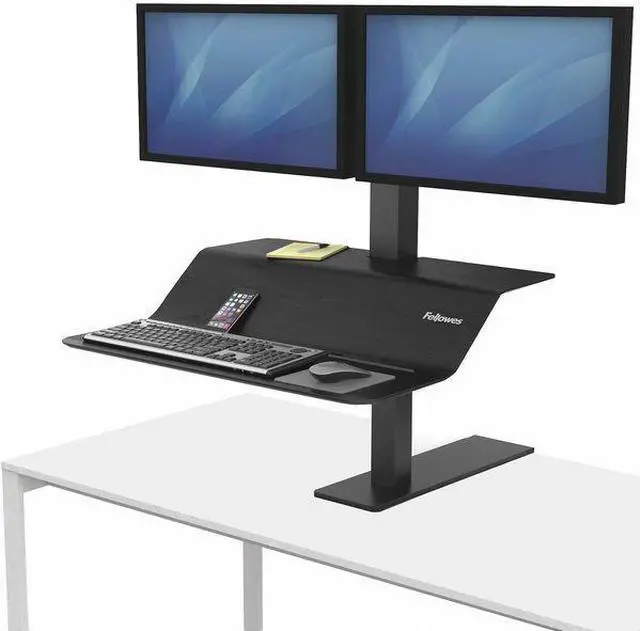 Main image of Fellowes 8082001 Lotus VE Sit Stand Workstation - Black