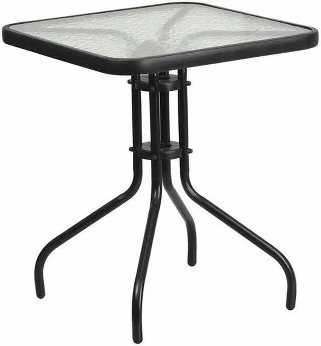 Main image of Flash Furniture Barker Square Tempered Glass Metal Table (TLH073A1)