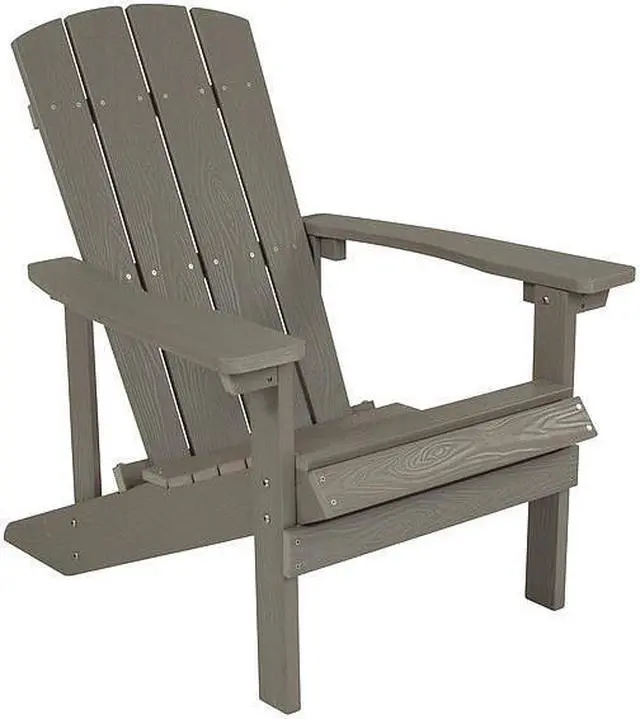 Main image of Charlestown All-Weather Adirondack Chair in Light Gray Faux Wood