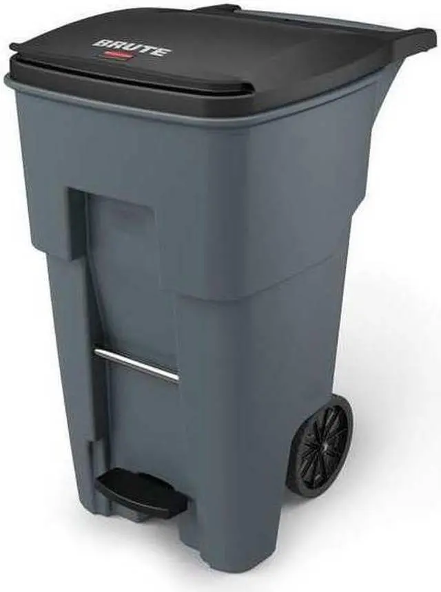 Main image of Rubbermaid 1971968 Brute Step-On Rollouts, Square, 65 Gal, Gray