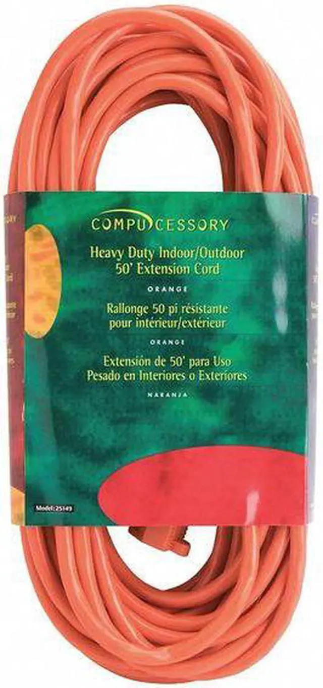 Main image of Compucessory Heavy Duty Extension Cord 50' Orange 25149