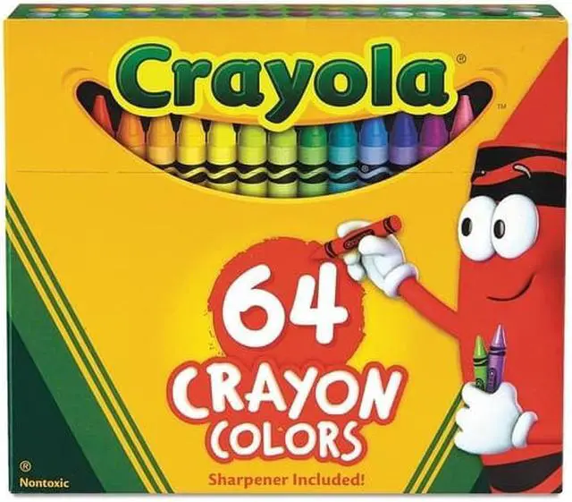 Alt view image 10 of 14 - Crayola Crayons 64-Pack with Built-In Sharpener