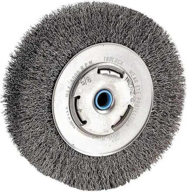 Alt view image 7 of 7 - WEILER 97428 Wire Wheel Wire Brush, Arbor, 8", 1" W