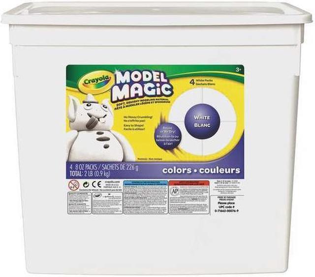 Alt view image 5 of 13 - Binney & Smith 574400 Model Magic Self-Hardening Modeling Compound  Four 8oz Pouches per Bucket  White
