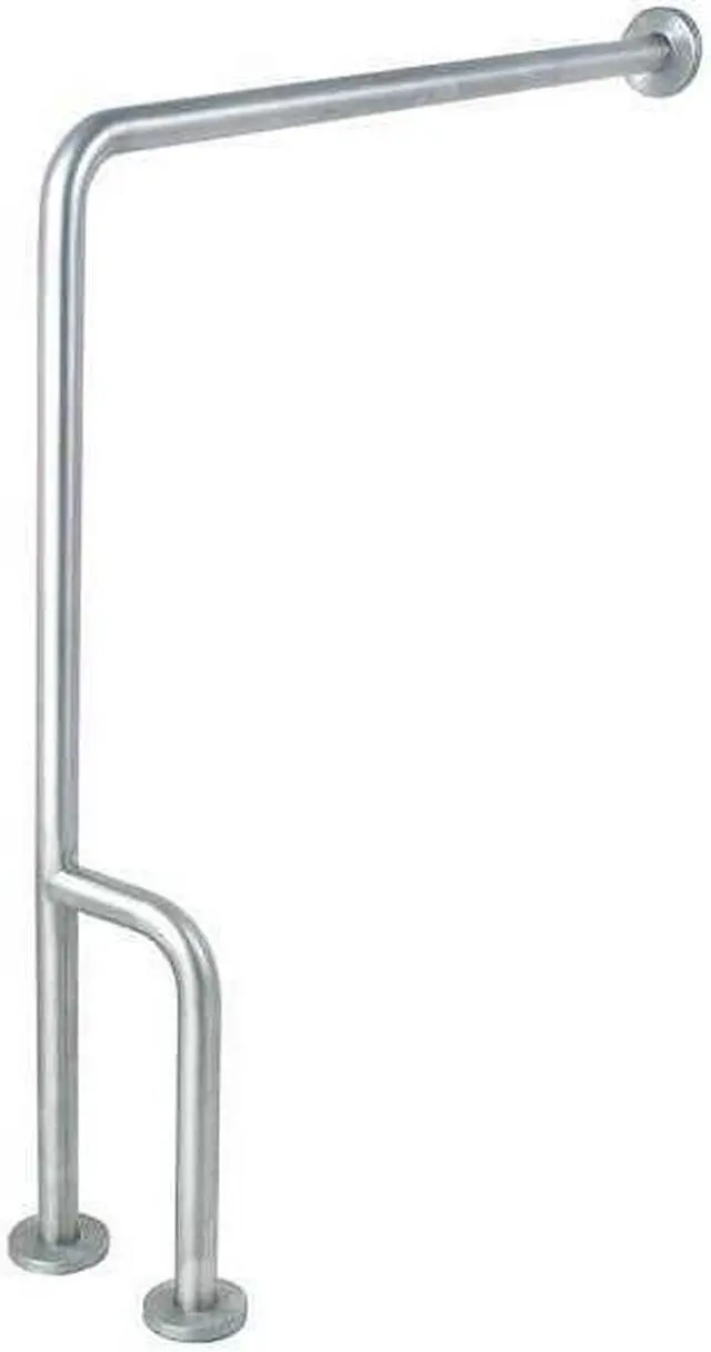 Alt view image 2 of 2 - ZORO SELECT 4WMH2 Wall Mounted, Left Grab Bar Floor-to-Wall, 30" L, Stainless