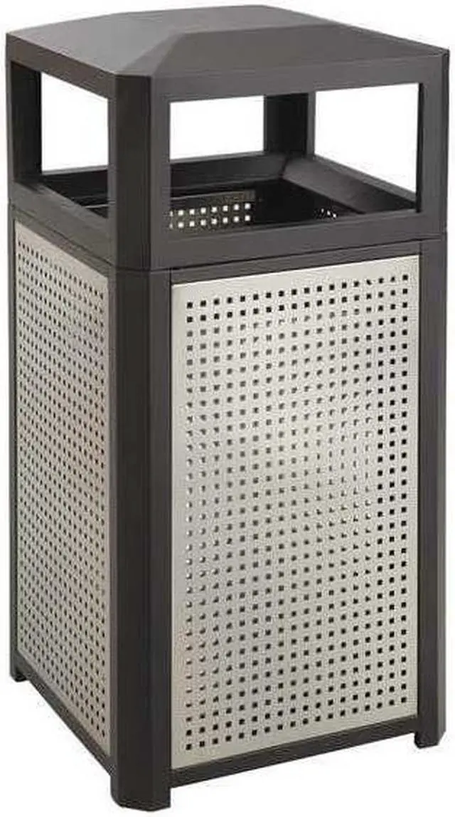 Main image of Evos Series Steel Waste Container, 38gal, Black