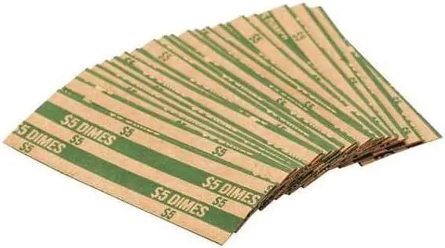 Alt view image 3 of 16 - Coin-Tainer Flat Coin Wrappers Dimes $5 1000 Wrappers/Box 30010