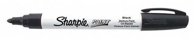 BLACK Oil Based Sharpie paint marker Permanent Medium point tip wood glass  35549