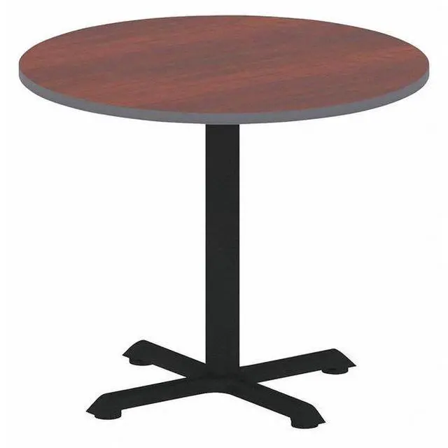 Alt view image 10 of 12 - Reversible Laminate Table Top, Round, 35 1/2 dia., Medium Cherry/Mahogany
