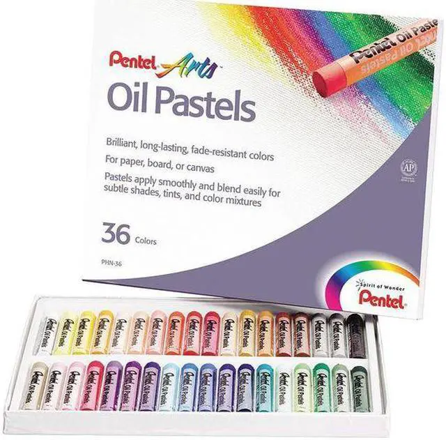Alt view image 2 of 6 - Pentel Oil Pastel Set with Carrying Case,36-Color Set, Assorted, 36/Set PHN36