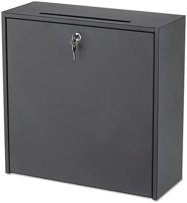 Alt view image 2 of 7 - SAFCO Products 4259BL 18 x 18 x 7 in. Wall-Mountable Interoffice Mailbox, Black