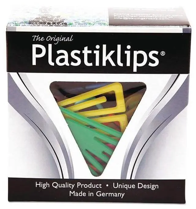 Main image of Baumgartens Plastiklips Paper Clips Extra Large Assorted Colors 50/Box LP1700