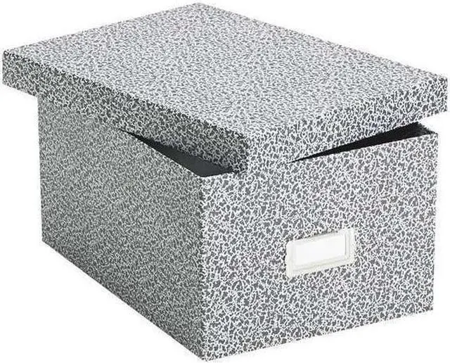 Alt view image 3 of 3 - Oxford Reinforced Board Card File Lift-Off Cover Holds 1 200 5 x 8 Cards Black