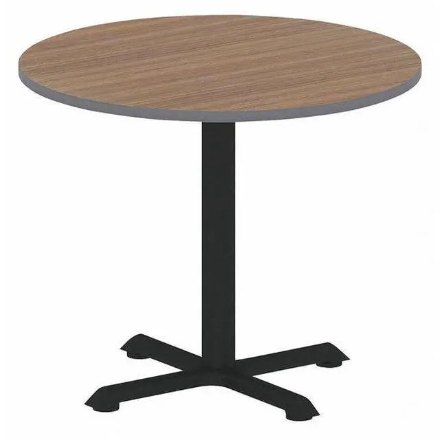 Alt view image 9 of 11 - Alera Reversible Laminate Table Top Round 35 3/8wx35 3/8d Espresso/Walnut
