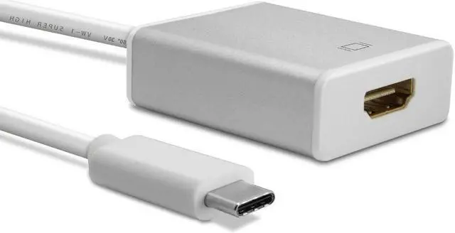 Alt view image 2 of 7 - USB C to HDMI Aluminum USB 3.1 Type C to HDMI Adapter for 12 inch Macbook Chromebook