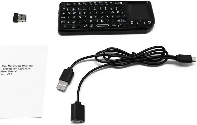 Alt view image 5 of 7 - Rii Mini X1 Handheld 2.4G Wireless Keyboard Touchpad Air Mouse Gaming Keyboards for Laptop PC Notebook Smart TV Android TV BOX