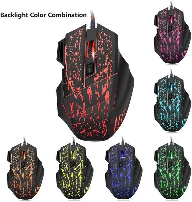 Alt view image 3 of 7 - J60 Anti-ghosting Adjustable DPI Colorful Backlit Gaming Keyboard Mouse Combo for Desktop Notebook Laptop PC Computer