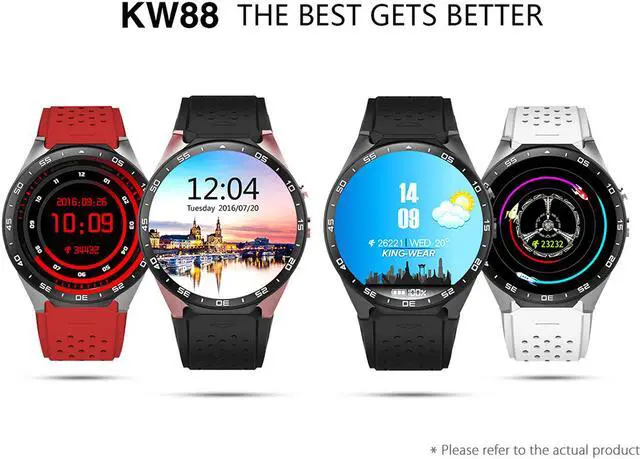 Alt view image 7 of 7 - KingWear KW88 3G WIFI GPS Bluetooth Smart Watch Android 5.1 MTK6580 CPU 1.39 inch 2.0MP Camera Smartwatch for iPhone Huawei Phone Watch