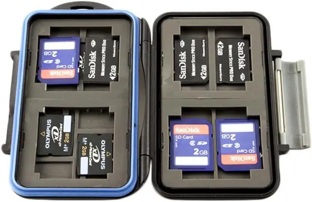 Main image of JJC MC-5 Waterproof Holder Storage Memory Card Case For 4PCS CompactFlash(CF) 2PCS Micro SD2 PCS SecureDigital(SD) 2PCS MemoryStick Pro Duo 2PCS XDPictureCard(XD)