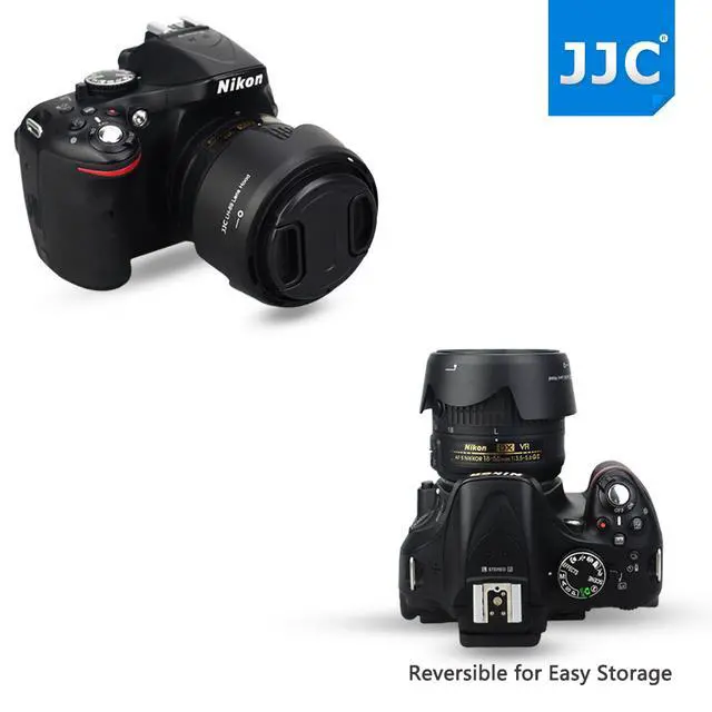 Alt view image 4 of 7 - JJC LH-69 Reversible Lens Hood Shade for NIKON AF-S DX 18-55mm f/3.5-5.6G VR II Lens Replaces Nikon HB-69 Lens Hood