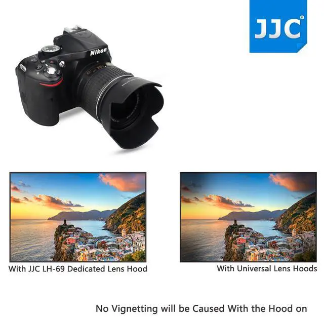 Alt view image 2 of 7 - JJC LH-69 Reversible Lens Hood Shade for NIKON AF-S DX 18-55mm f/3.5-5.6G VR II Lens Replaces Nikon HB-69 Lens Hood