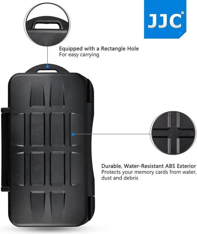 Alt view image 4 of 16 - JJC Water-resistant Anti-shock Camera SD CompactFlash Card Holder Storage Memory Card Case Protector For 6 SD + 3 CF Cards