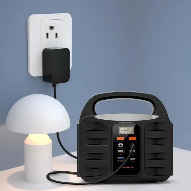 Alt view image 6 of 7 - Portable Power Station, 155Wh/42000mAh, Rechargeable Emergency Backup Lithium Battery with 110V/100W AC Outlet, 12V
DC Output, USB QC3.0 &Type C, LED Flashlight, for Home Travel Camping Outdoors