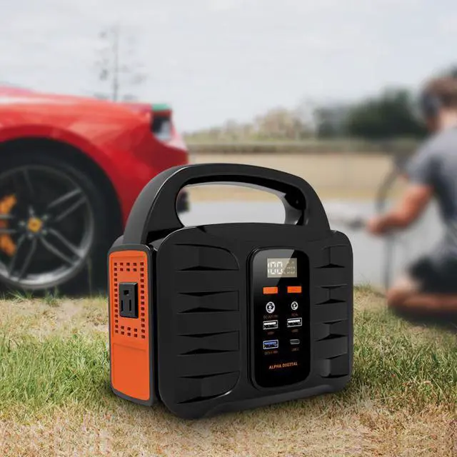 Alt view image 3 of 7 - Portable Power Station, 155Wh/42000mAh, Rechargeable Emergency Backup Lithium Battery with 110V/100W AC Outlet, 12V
DC Output, USB QC3.0 &Type C, LED Flashlight, for Home Travel Camping Outdoors