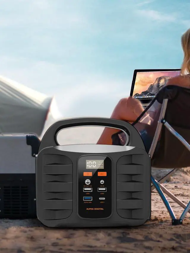 Alt view image 2 of 7 - Portable Power Station, 155Wh/42000mAh, Rechargeable Emergency Backup Lithium Battery with 110V/100W AC Outlet, 12V
DC Output, USB QC3.0 &Type C, LED Flashlight, for Home Travel Camping Outdoors