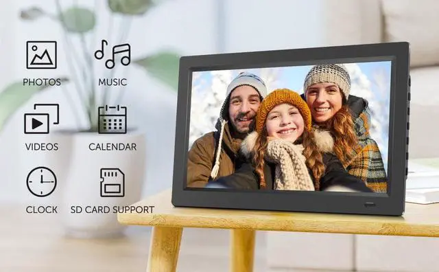 Alt view image 4 of 7 - Sungale 14 Inch Digital Photo Frame with 4GB Built-in Memory, Photo/Music/Video player, TXT E-booking reading, Auto Slideshow, Remote Control, Support 32GB SD Card/USB Drive, Various Display Modes