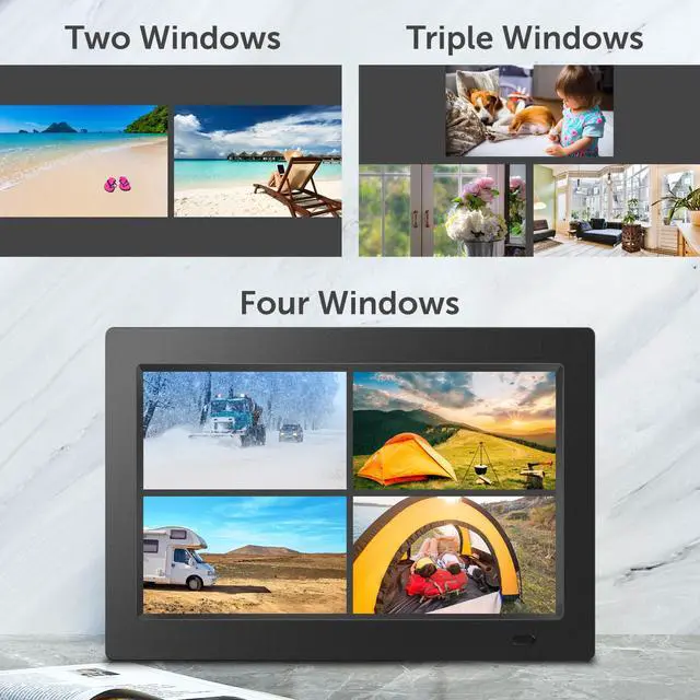 Alt view image 6 of 7 - Sungale 14 Inch Digital Photo Frame with 4GB Built-in Memory, Photo/Music/Video player, TXT E-booking reading, Auto Slideshow, Remote Control, Support 32GB SD Card/USB Drive, Various Display Modes