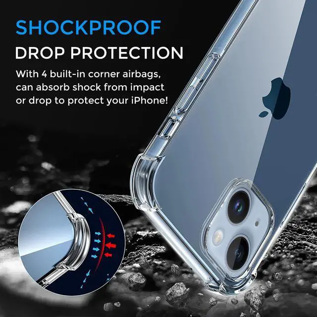 Alt view image 2 of 7 - Alpha Digital Crystal Clear Case for iPhone 14 Plus