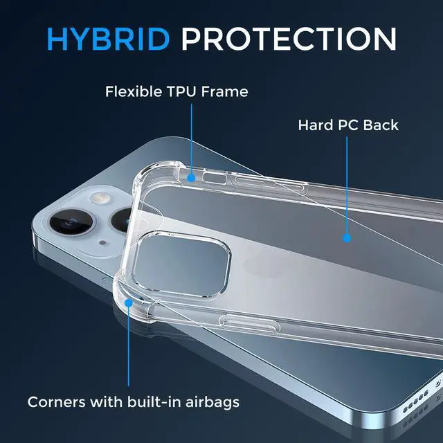 Alt view image 3 of 7 - Alpha Digital Crystal Clear Case for iPhone 14 Plus