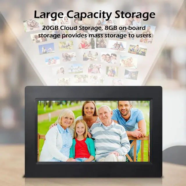 Alt view image 12 of 12 - Sungale Group - CPF1032 - Sungale Cloud Frame - 10.1 LED Digital Frame - Black - 1024 x 600 - Cable - 16:9 - Slideshow -