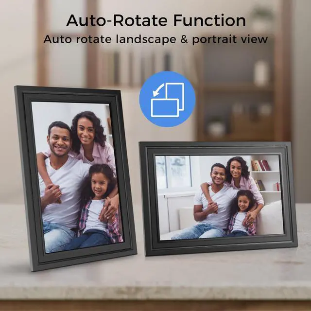 Alt view image 7 of 7 - Sungale 10.1 True Cloud Frame with Editable Cloud Albums, IPS HD Touch Screen, 20GB Free Cloud Storage, Computer or App Remote Manage, Easy Setup, Full Features & Functions, 16GB Storage, Auto-Rotate
