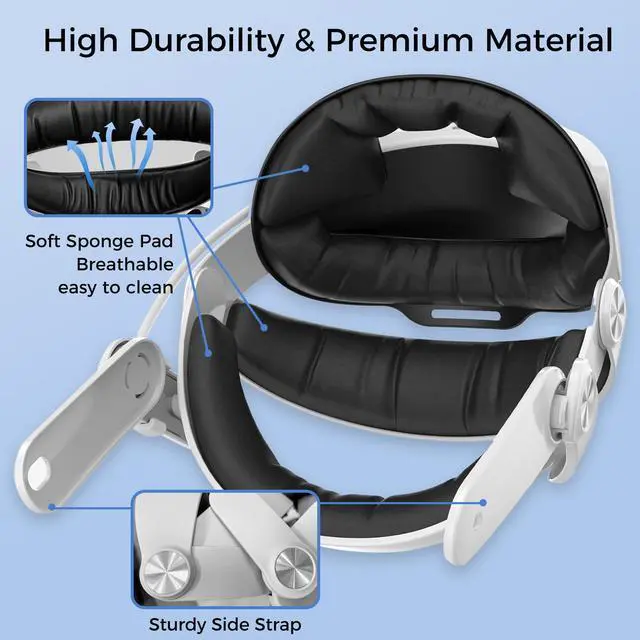 Alt view image 6 of 7 - ALPHA DIGITAL Head Strap with 6000mAh Battery for Quest 2, Extended 4 Hrs Playtime, Fast Charging VR Power, Elite Strap Replacement, Adjustable for Enhanced Comfort