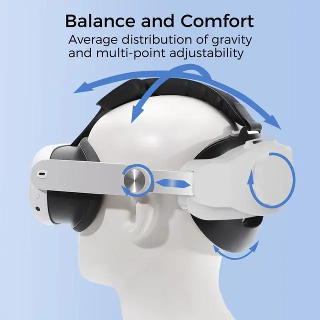 Alt view image 2 of 7 - ALPHA DIGITAL Head Strap for Oculus Quest 3, Adjustable Elite Strap Replacement, Enhanced Comfort, Face Pressure-Free VR Accessories, Adjustable and Lightweight