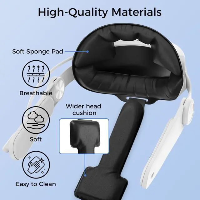 Alt view image 4 of 7 - ALPHA DIGITAL Head Strap with 6000mAh Battery, for Quest 3, Extended 4 Hrs of Playtime, Fast Charging VR Power, Elite Strap Replacement for Enhanced Comfort, Adjustable Headstrap