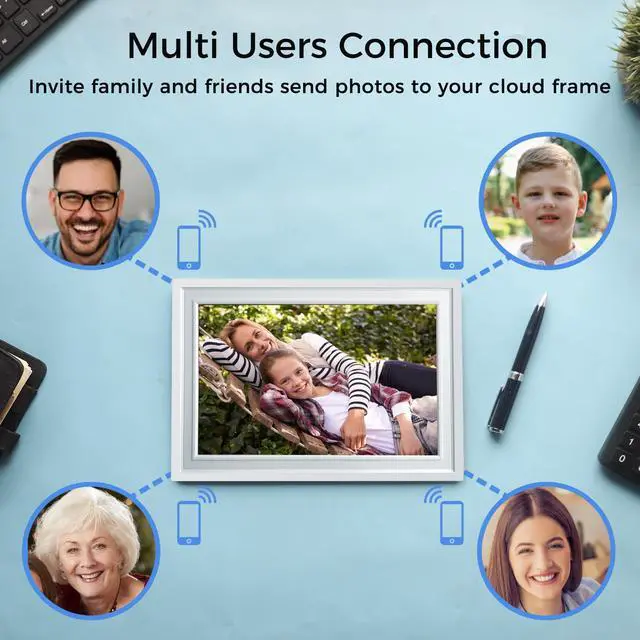 Alt view image 5 of 7 - Sungale 10.1 True Cloud Frame with Editable Cloud Albums, IPS HD Touch Screen, 20GB Free Cloud Storage, Computer or App Remote Manage, Full Features & Functions, 16GB Storage, Auto-Rotate White