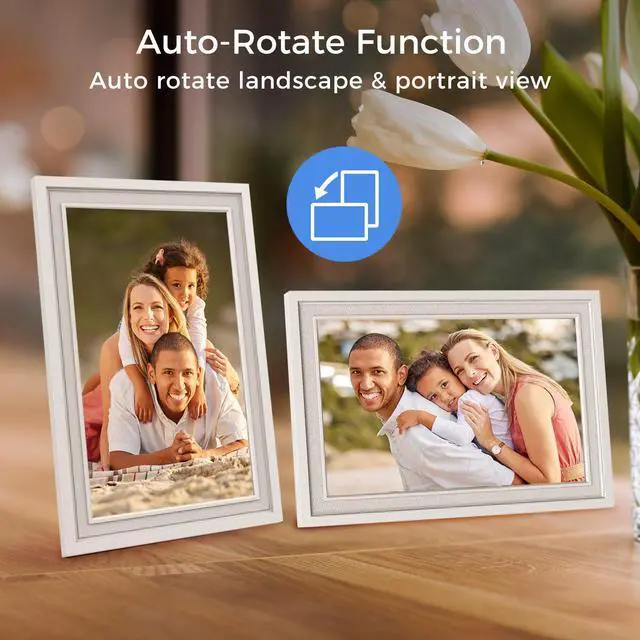 Alt view image 6 of 7 - Sungale 10.1 True Cloud Frame with Editable Cloud Albums, IPS HD Touch Screen, 20GB Free Cloud Storage, Computer or App Remote Manage, Full Features & Functions, 16GB Storage, Auto-Rotate White