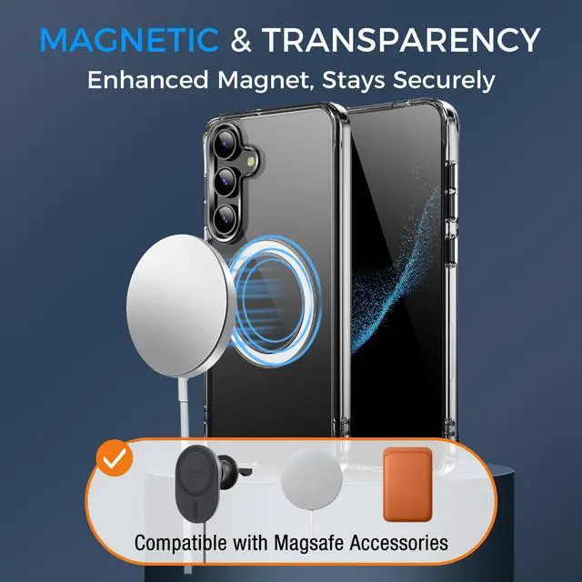Alt view image 3 of 7 - Liquid Crystal MagFit Compatible with Samsung S26U Case Cover - Clear, Fit for MagSafe, Shock Absorption Bumper, Soft Flexible TPU, Anti-Drop, Anti-Fingerprint, 360° Shockproof