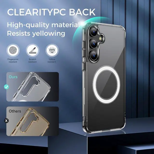 Alt view image 5 of 7 - Liquid Crystal MagFit Compatible with Samsung S26U Case Cover - Clear, Fit for MagSafe, Shock Absorption Bumper, Soft Flexible TPU, Anti-Drop, Anti-Fingerprint, 360° Shockproof